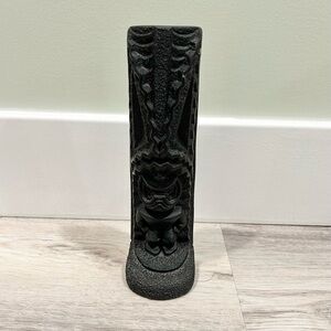 Vintage 1960s Coco Joe Lava Tiki Figure 247 Hawaii 8” Bookend Lono God Sculpture